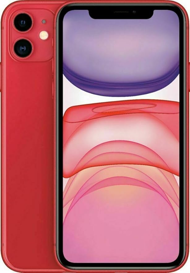 Apple iPhone 11, US Version, 64GB, Red for AT&T (Renewed)