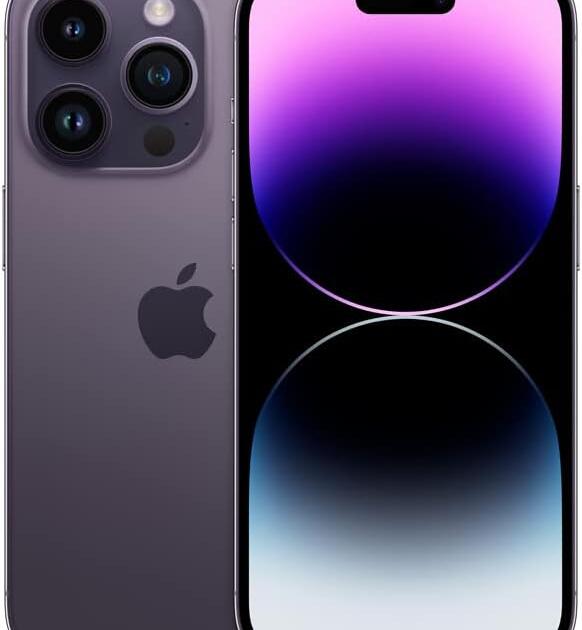 Apple iPhone 14 Pro, 256GB, Deep Purple - Unlocked (Renewed Premium)