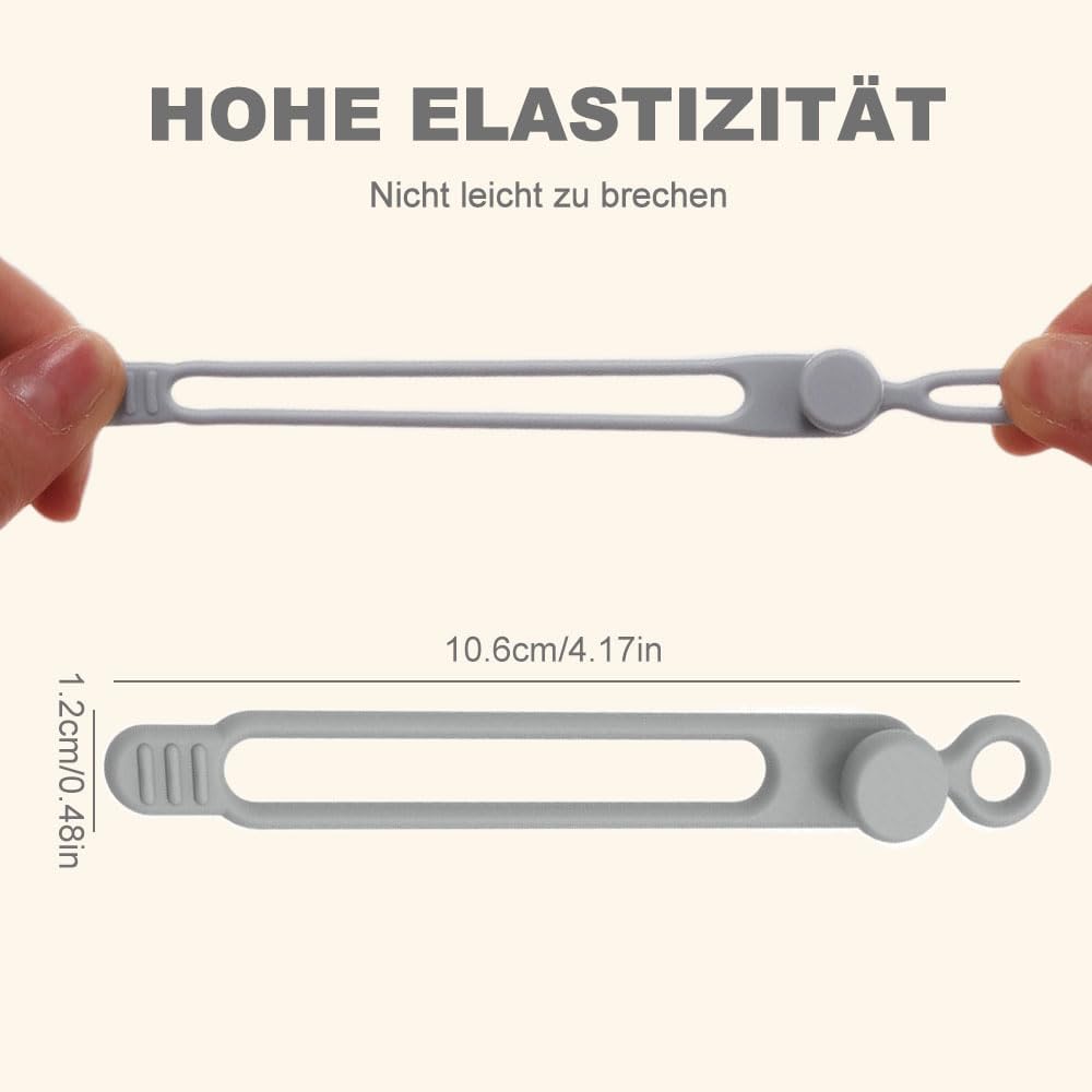 Data Cable Organizer, 2025 Upgrade Reusable Cable Ties Multipurpose Silicone Cable Straps Cord Management Organizer for Earphones Chargers Wires Home Office Travel (20 pc) - Image 3